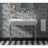 ex showroom: SB Neoclassica 105cm basin with metal stand finish chrome Sbordoni ex showroom: SB Neoclassica 105cm basin with metal stand finish chrome