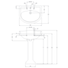 Lefroy Brooks Lissa Doon LB  Lissa Doon 62cm basin with pedestal