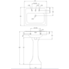 Lefroy Brooks Metropole Klassisches Waschbecken 62cm mit Sockel - LB Metropole