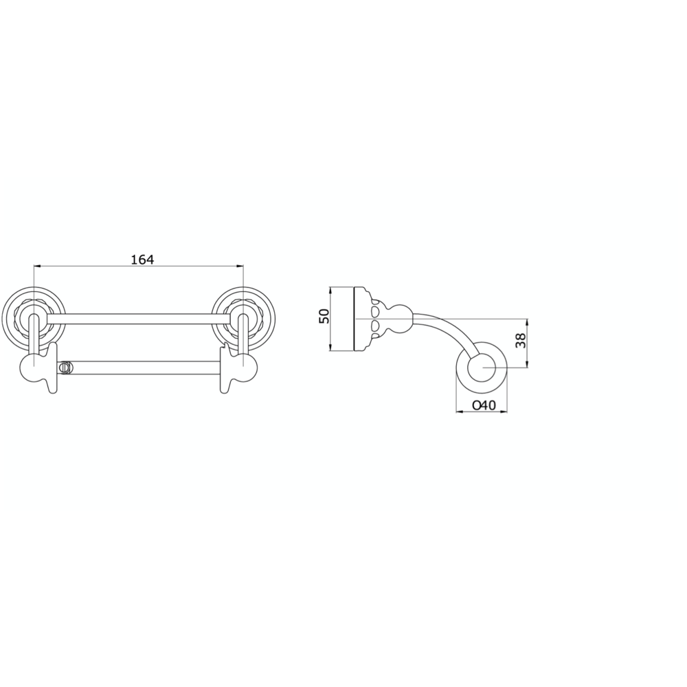 Perrin & Rowe Victorian PR Traditional Pivot WC-Rollenhalter E.6960
