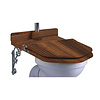 Burlington Throne walnut toilet seat  with brackets