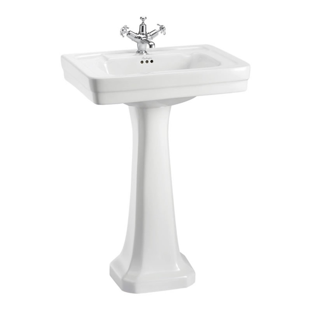 Burlington Contemporary 58cm basin with pedestal