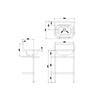 Traditional small 55cm wastafel met rvs onderstel Burlington Traditional small 55cm wastafel met rvs onderstel