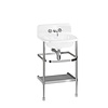 Traditional small 55cm UPS basin with stainless steel stand Burlington Traditional small 55cm UPS basin with stainless steel stand
