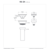 V+A wastafel afvoerplug met 'flip-top' K-24 Victoria + Albert V+A wastafel afvoerplug met 'flip-top' K-24