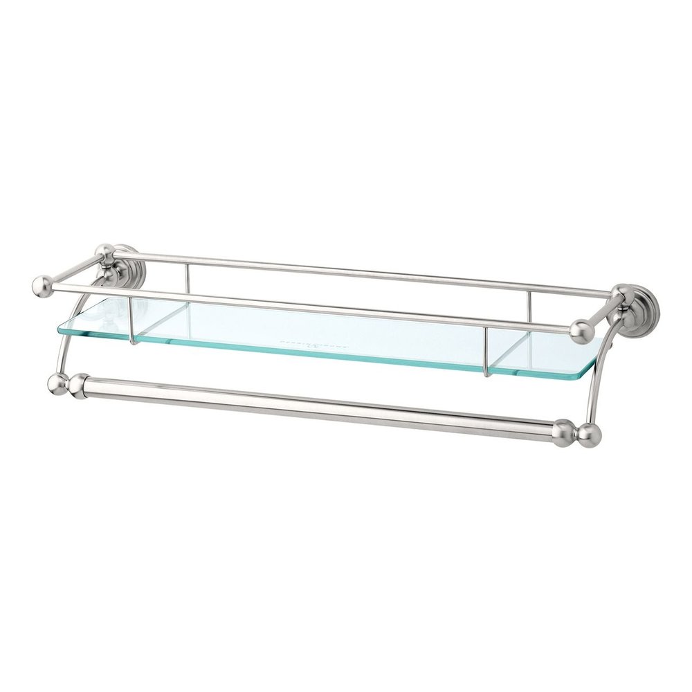 Perrin & Rowe Victorian PR Victorian glass shelf with towel rail