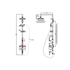 BB Edwardian Stour Exposed thermostatic shower valve with shower rose and hand shower kit