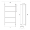 Bard & Brazier B&B Moderner Contemporary-Design Handtuchwärmer D-Rail DRW90/50 -179W