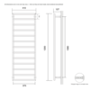 Bard & Brazier B&B Moderner Contemporary-Design Handtuchwärmer D-Rail DRW120/40 - 352W