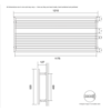 Bard & Brazier B&B Moderner Contemporary-Design Handtuchwärmer D-Rail DRW52/120 - 472W