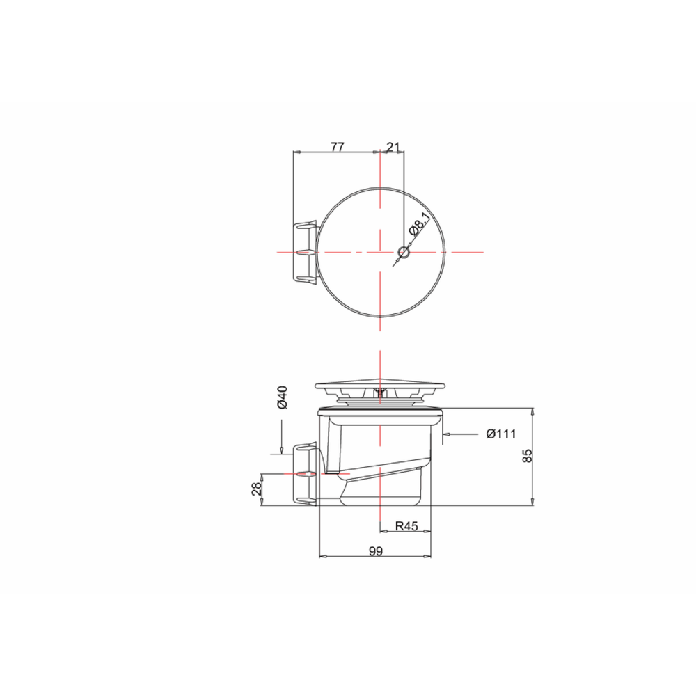 Zamori Britton Zamori doucheafvoer Z-1205