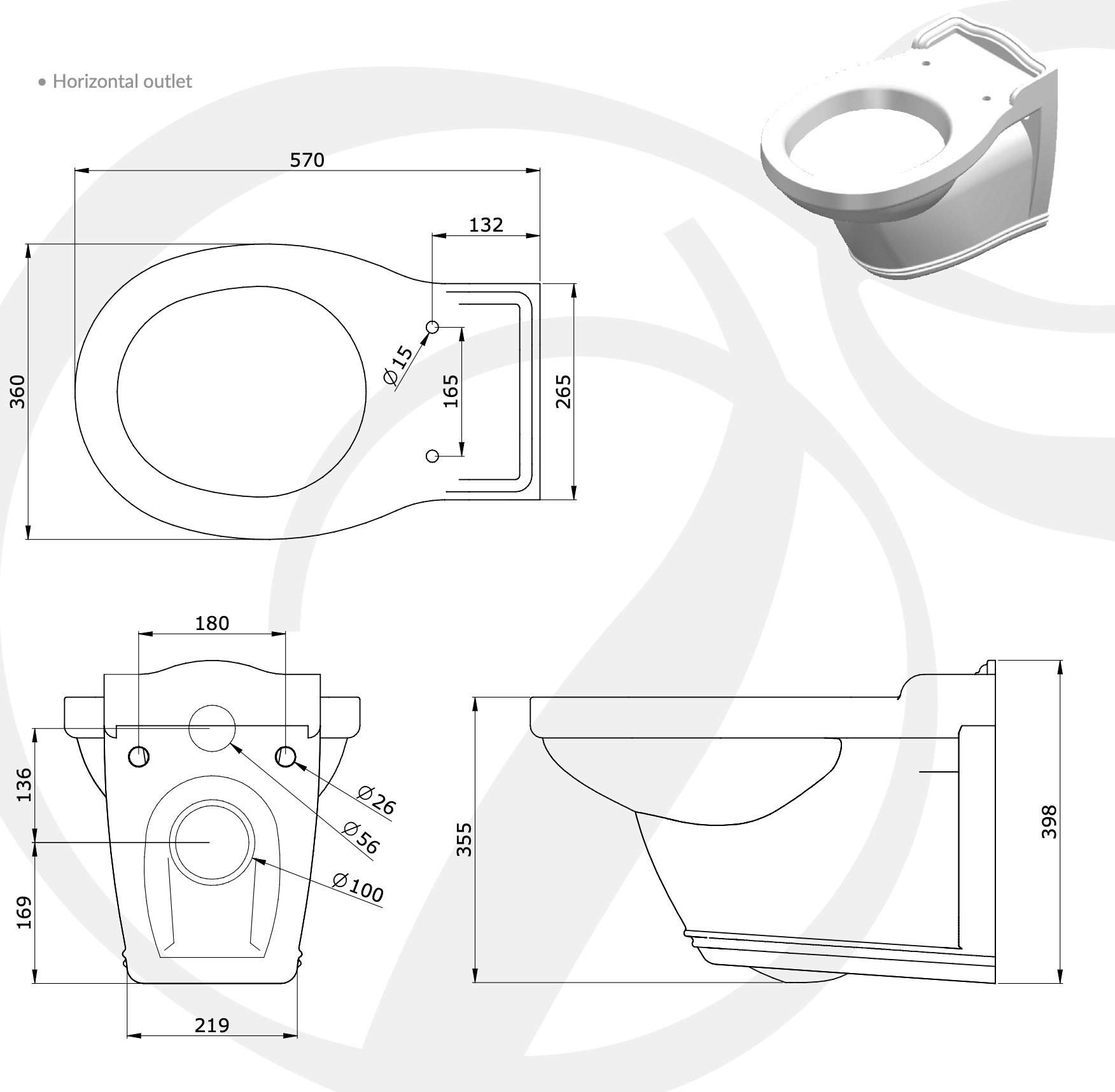 pan, - toilet wall and specialist TheClassicHouse white Perrin&Rowe 2554 ceramic - hung the classic kitchen bathroom Victorian -