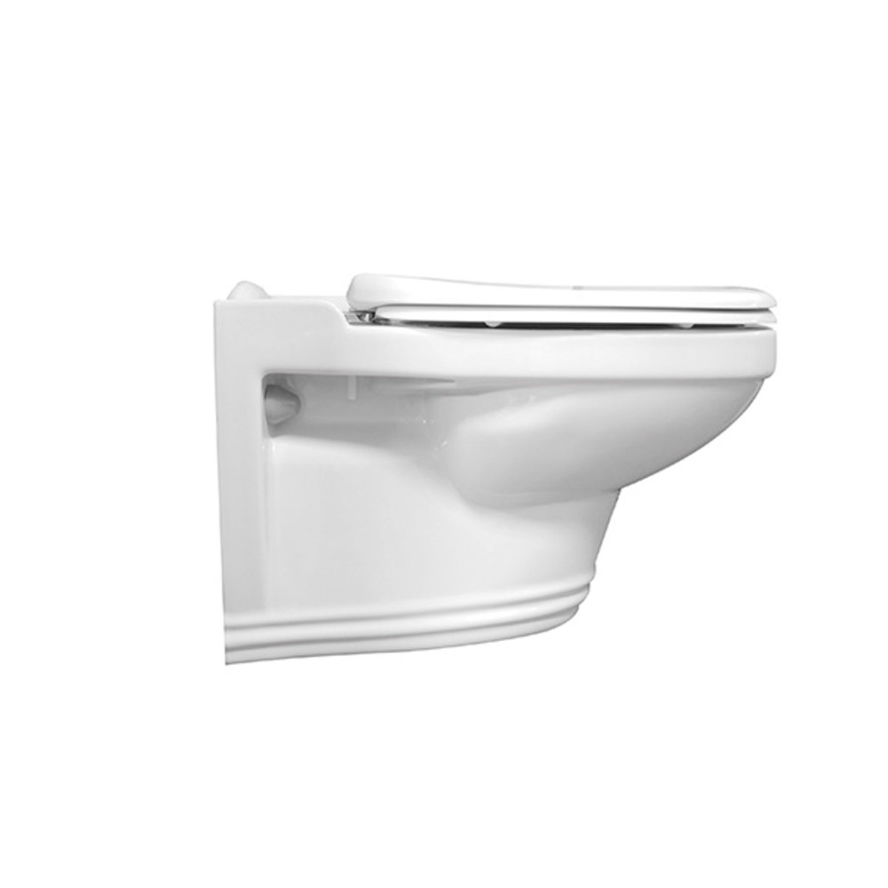Perrin&Rowe Victorian wall hung toilet classic the 2554 - pan, bathroom specialist white and kitchen - TheClassicHouse - ceramic