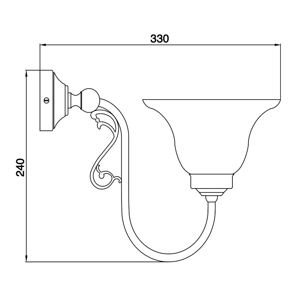 Sbordoni Sbordoni Wandlampe Fausta