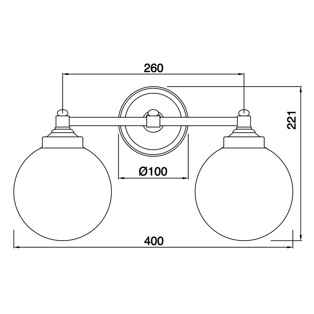 Sbordoni Sbordoni Wall light Sofia Double