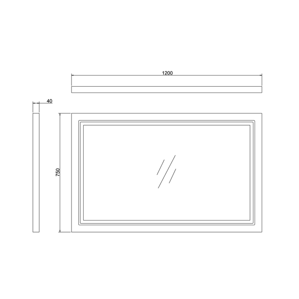 Burlington Burlington 1200 LED mirror with frame M12M