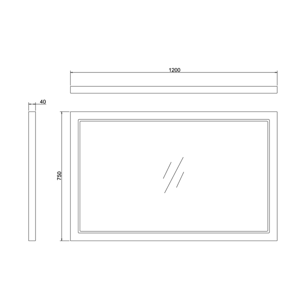 Burlington Burlington 1200 mirror with frame M12O