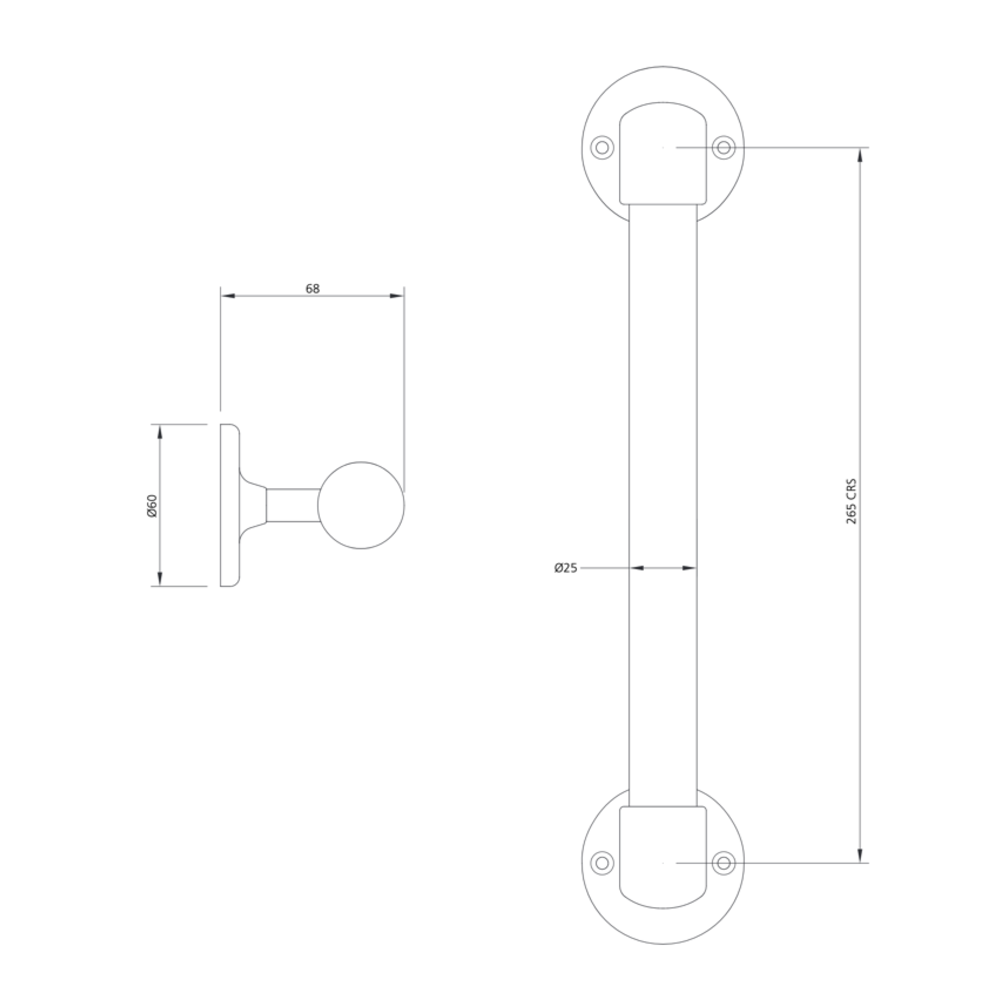 Lefroy Brooks 1900 Classic LB 1900 Classic White stove enamelled grab bar LB-4513