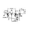 Perrin & Rowe Georgian 3-hole basin mixer with lever handles E.3712