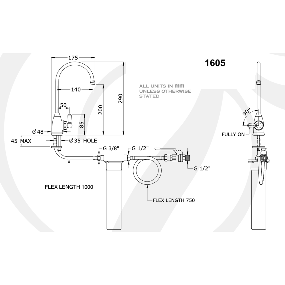 Perrin & Rowe Traditional Küchenarmatur Traditional Mini  Filtration E.1605