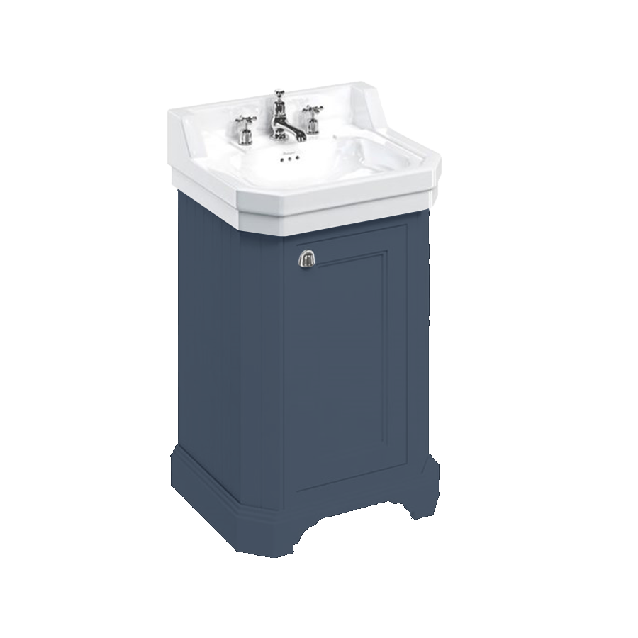 Klassiches Waschbecken 56cm Edwardian mit Unterbauschrank