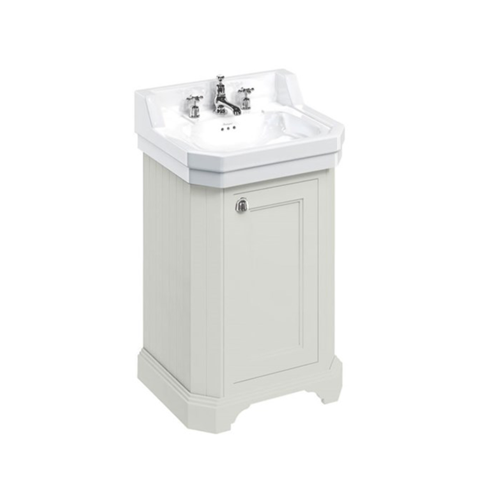BB Edwardian Edwardian 56cm basin and unit with door