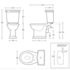 Imperial Bergier Duoblok toilet met porseleinen hendel, achteruitlaat (PK)