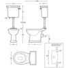 Imperial Bergier WC mit niedrighängendem Spülkasten - Wandauslass
