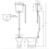 Bergier WC mit hochhängendem Spülkasten - Wandauslass Imperial Bergier WC mit hochhängendem Spülkasten - Wandauslass