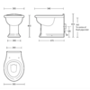 Bergier staande toilet pot - tegen de muur te monteren Imperial Bergier staande toilet pot - tegen de muur te monteren