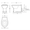 Imperial Bergier staande toilet pot - tegen de muur te monteren