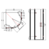 Burlington BU shower doors - quadrant 80cm & 90cm