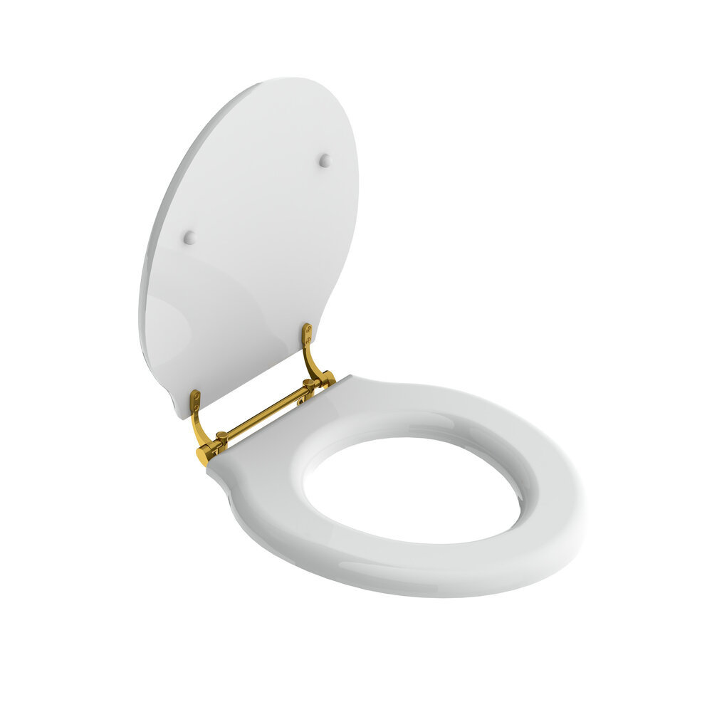 Lefroy Brooks LB Classic  gloss white toilet seat  LB-7241