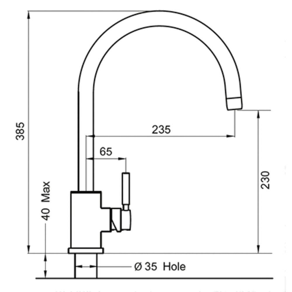 Perrin & Rowe Contemporary Keukenkraan Juliet E.4912  met C-uitloop