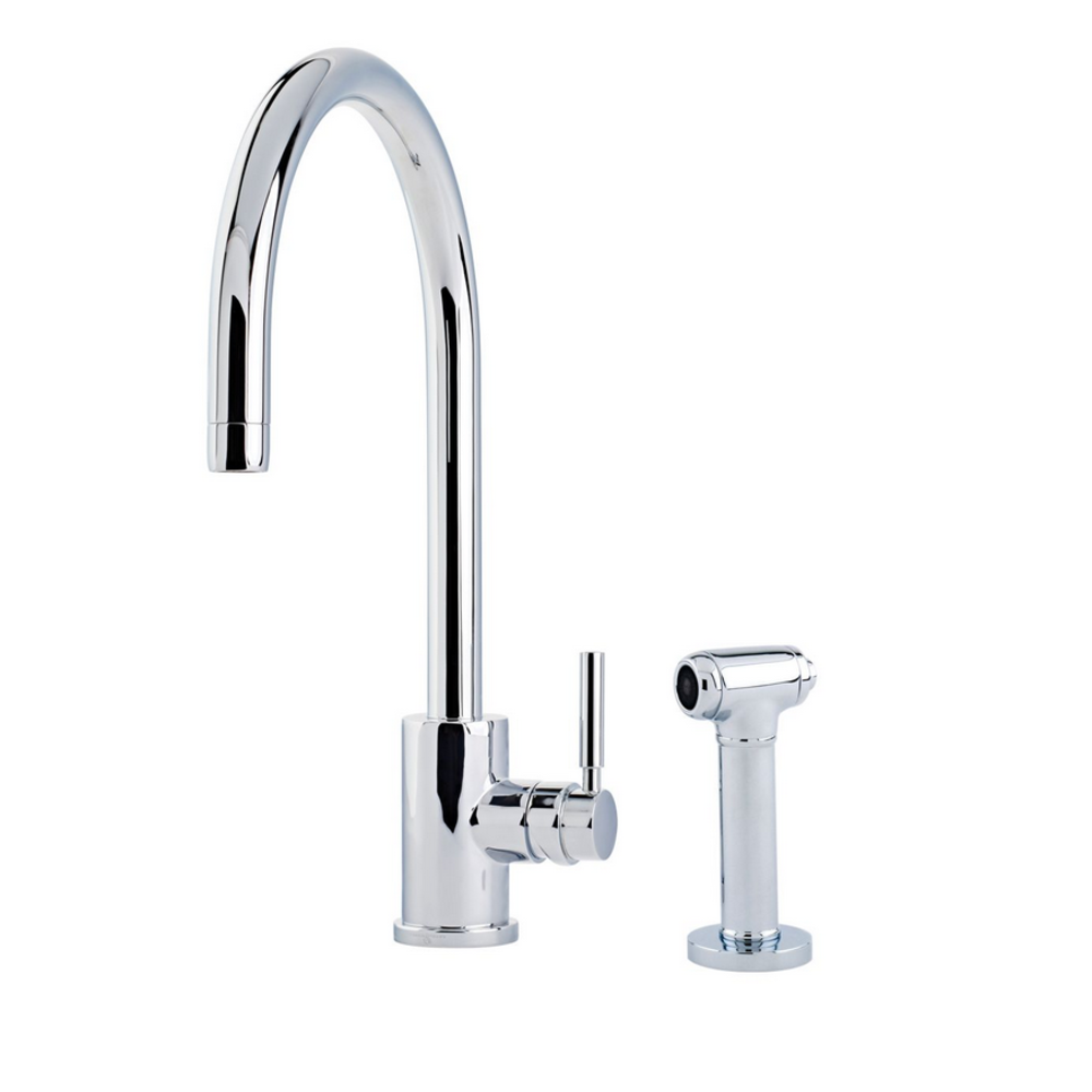 Perrin & Rowe Contemporary Kitchen mixer Juliet E.4012 C-spout and rinse