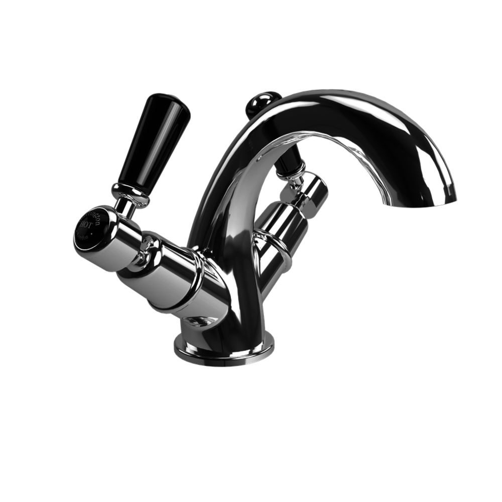 BB Edwardian Black Kensington Black 1-hole basin mixer (without waste) KE45-QT.BLA