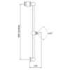 Perrin & Rowe Georgian Georgian sliding rail with handshower and wall outlet