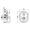 Perrin & Rowe Langbourn Inbouw douchethermostaat met diverter 5978