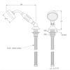 Lefroy Brooks LB1900 Classic handdouche badrandmontage LB-2147