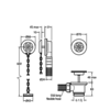 Lefroy Brooks LB grated bath overflow with plug and chain LB-8610/1377