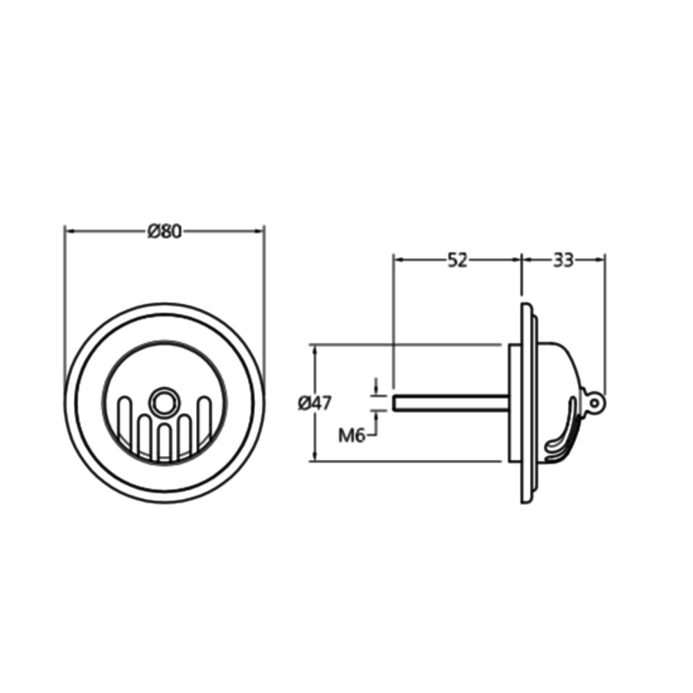 Lefroy Brooks LB grated bath overflow with plug and chain LB-8610/1377