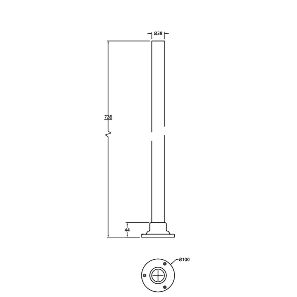 Lefroy Brooks LB Rohrverkleidung für Wannenrandarmatur LB-2120