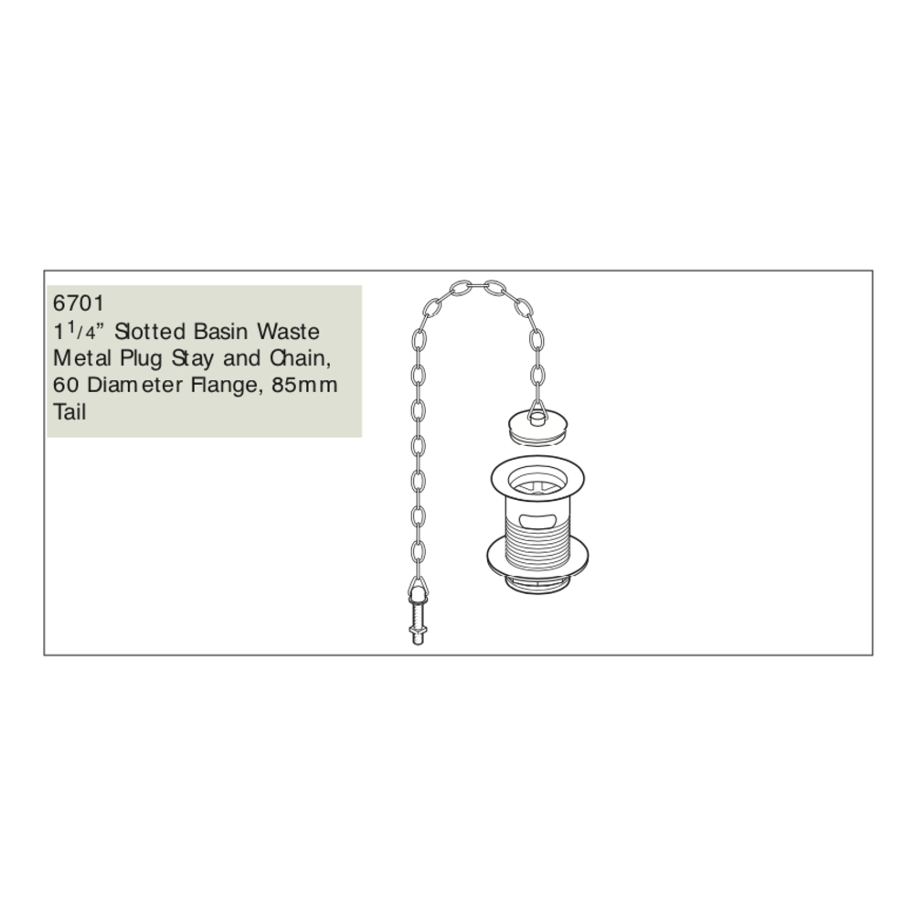 Perrin & Rowe P&R basin waste with plug and chain E.6701