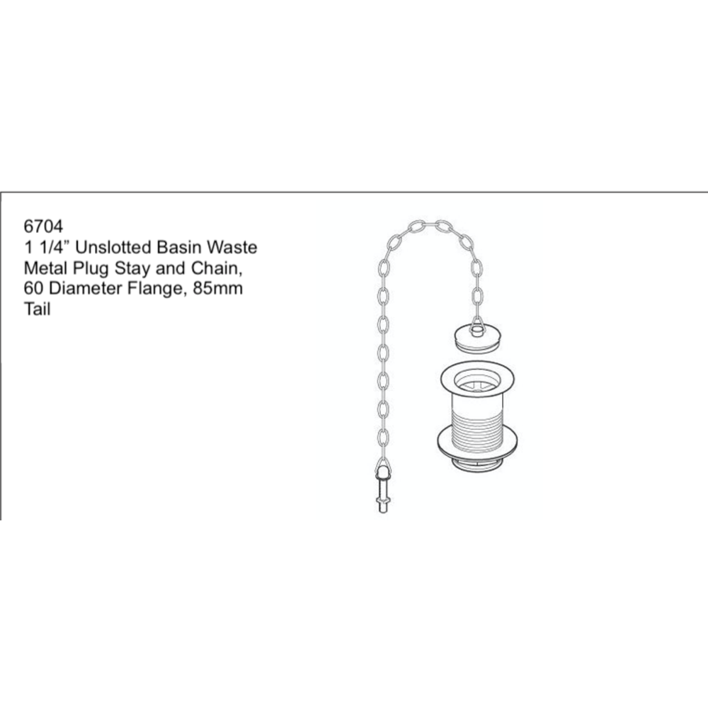 Perrin & Rowe P&R basin waste with plug and chain E.6704