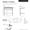 Victoria + Albert V+A Metallo 113 Quarts wastafelstand met inbouw wastafel MET-113-Q-PC