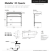 Victoria + Albert V+A Metallo 113 Quartz washstand with undermount basin MET-113-Q-PC