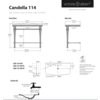 V+A Candella 114 wastafel met chromen poten CAN-114 Victoria + Albert V+A Candella 114 wastafel met chromen poten CAN-114