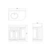 100 basin unit with Black Granite Minerva top and basin left hand FC2-BB98L BB Edwardian 100 basin unit with Black Granite Minerva top and basin left hand FC2-BB98L