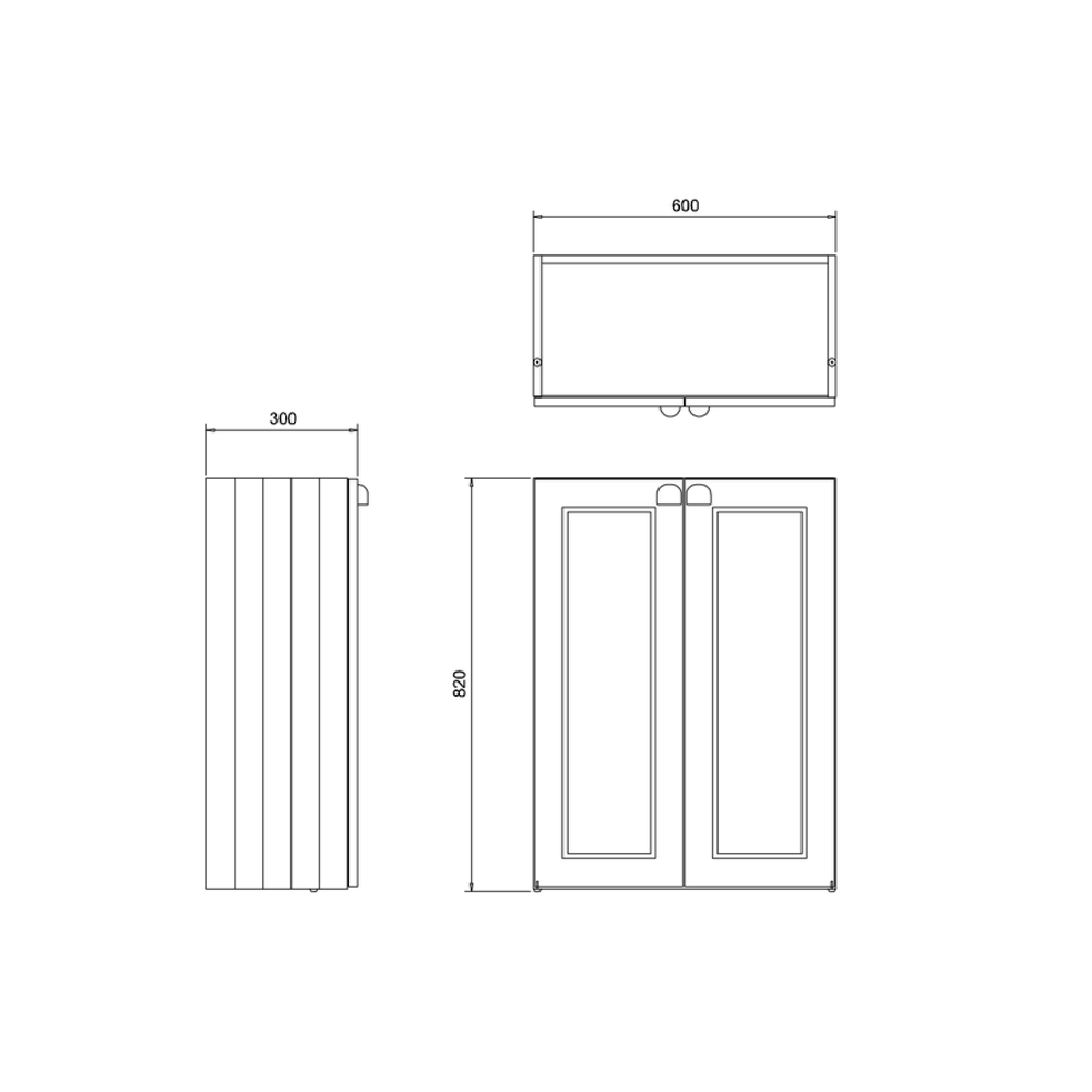 BB Edwardian 60cm onderkast met soft-close deuren en planchet F60