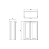 60cm base unit with soft close doors and glass shelf F60 BB Edwardian 60cm base unit with soft close doors and glass shelf F60